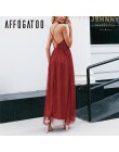 Affogatoo Sexy głębokie v neck backless letnia różowa sukienka kobiety elegancka koronka wieczorowa sukienka maksi Holiday długa