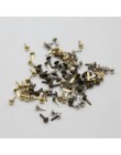 100 sztuk 4.5mm mieszane 3 kolory żelaza okrągłe metalowe Mini Brads dla akcesoria do scrapbookingu zdobienie zapięcie wyroby rę