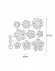 Eastshape 12 sztuk kwiaty Metal wykrojniki Daisy DIY szablony do cięcia papier typu kraft tworzenie kartek Scrapbooking wytłacza