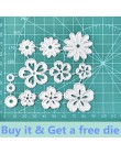 Eastshape 12 sztuk kwiaty Metal wykrojniki Daisy DIY szablony do cięcia papier typu kraft tworzenie kartek Scrapbooking wytłacza