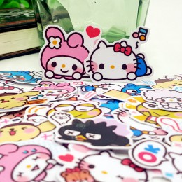 40 sztuk Hello kitty Minna no Tabo album kreskówkowy księga gości dekoracja wodoodporna naklejki DIY Handmade prezent naklejki s