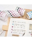 Szkolne materiały biurowe kolorowe kropki taśmy maskujące Bullet Journal Student Notebook naklejki dla dzieci DIY dekoracyjne pa