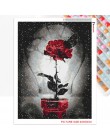 Huacan 5d diamentowa malowanie pełna kwadratowa kwiat diamentowa haft sprzedaż róże diamentowa obraz mozaika Rhinestone Home Dec