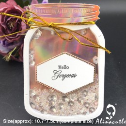 Matryca do cięcia metalu wycinana butelka z życzeniami słoik na cukierki papier do scrapbookingu Craft do rękodzieła karty Album