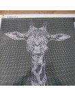 Czarne białe płótno obraz zwierzęcia haft diamentowy Wall Art Lion Elephant Deer Zebra zdjęcia ścienny do salonu minimalistyczna