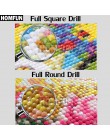 HOMFUN pełna plac/okrągłe wiertło 5D DIY diament malarstwo "zwierząt kolorowe obrazy" 3D haft Cross Stitch 5D wystrój domu