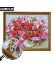 HOMFUN pełna plac/okrągłe wiertło 5D DIY diament malarstwo "zwierząt kolorowe obrazy" 3D haft Cross Stitch 5D wystrój domu