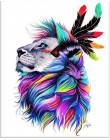 HOMFUN pełna plac/okrągłe wiertło 5D DIY diament malarstwo "zwierząt kolorowe obrazy" 3D haft Cross Stitch 5D wystrój domu