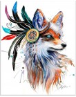 HOMFUN pełna plac/okrągłe wiertło 5D DIY diament malarstwo "zwierząt kolorowe obrazy" 3D haft Cross Stitch 5D wystrój domu