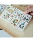 Vintage Stamp naklejki papiernicze naklejki kawaii dla dziewcząt kwiat uszczelka samoprzylepna naklejki na etykiety dla dzieci S