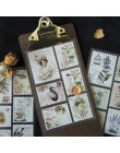 Vintage Stamp naklejki papiernicze naklejki kawaii dla dziewcząt kwiat uszczelka samoprzylepna naklejki na etykiety dla dzieci S