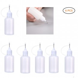 6 sztuk 30ml końcówka igłowa butelka kleju papier do majsterkowania sztuki Quilling narzędzie Craft Parper precyzja butelką z ig