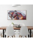 HUACAN diamentowe malowanie konia zestawy Handmade robótki majsterkowanie diamentowe hafty zwierząt mozaika obraz ze strasu