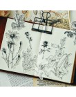 58 sztuk kwiaty retro styl Vellum naklejki papierowe Scrapbooking/tworzenie kartek/pisanie pamiętnika DIY
