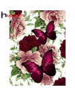 Huacan DIY diament malarstwo motyl i kwiat 5D pełne kwadratowe kryształki diament haft mozaika ściegu Home Decor