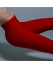 Wysokiej talii Fitness legginsy damskie trening push up legginsy moda Solid Color kulturystyka Jeggings damskie spodnie