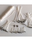 100/200Pcs świeca knot Metal Sustainer Wick Tabs srebrny do odlewania świec prezent 12.5*2.5mm