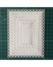 5 sztuk/zestaw sznurowane prostokąt ramki metalu wykrojniki dla Scrapbooking DIY tworzenie albumów na zdjęcia dekoracyjne wzorni