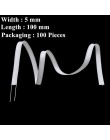 100pc 5mm dedykowane nos most klip regulowane elastyczne przewód dla N95 maska aluminiowa smycz usta maska pasek DIY gumką