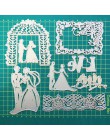 FEESTIGO ślub panna młoda i pan młody wykrojniki Scrapbooking metalowy ptak wykrojniki nowy 2018 słowa miłości wykrojniki na two