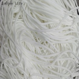 Lychee Life 3mm maska gumką maska liny taśma gumowa maska ucha wiszące liny sznurek okrągły dla DIY sztuka szycia