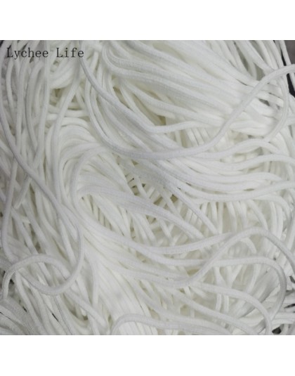 Lychee Life 3mm maska gumką maska liny taśma gumowa maska ucha wiszące liny sznurek okrągły dla DIY sztuka szycia