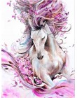 MTEN diament haft Anmial Cross Stitch DIY diament malarstwo koń diamentowa mozaika kryształy górskie wystrój domu
