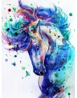 MTEN diament haft Anmial Cross Stitch DIY diament malarstwo koń diamentowa mozaika kryształy górskie wystrój domu