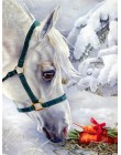 MTEN diament haft Anmial Cross Stitch DIY diament malarstwo koń diamentowa mozaika kryształy górskie wystrój domu