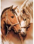 MTEN diament haft Anmial Cross Stitch DIY diament malarstwo koń diamentowa mozaika kryształy górskie wystrój domu