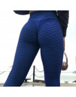 Wysokiej talii Fitness legginsy damskie trening push up legginsy moda Solid Color kulturystyka Jeggings damskie spodnie