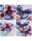 HUACAN 5D DIY pełny kwadratowy obraz zwierzęcia haft diamentowy motyl mozaika diamentowa ozdoba haftowana fotografia do domu z R