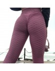 Wysokiej talii Fitness legginsy damskie trening push up legginsy moda Solid Color kulturystyka Jeggings damskie spodnie