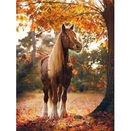 MTEN diament haft Anmial Cross Stitch DIY diament malarstwo koń diamentowa mozaika kryształy górskie wystrój domu