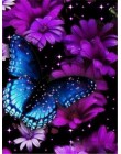 Huacan DIY diament malarstwo motyl i kwiat 5D pełne kwadratowe kryształki diament haft mozaika ściegu Home Decor