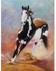 MTEN diament haft Anmial Cross Stitch DIY diament malarstwo koń diamentowa mozaika kryształy górskie wystrój domu