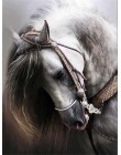MTEN diament haft Anmial Cross Stitch DIY diament malarstwo koń diamentowa mozaika kryształy górskie wystrój domu