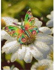 Huacan DIY diament malarstwo motyl i kwiat 5D pełne kwadratowe kryształki diament haft mozaika ściegu Home Decor