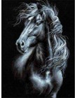MTEN diament haft Anmial Cross Stitch DIY diament malarstwo koń diamentowa mozaika kryształy górskie wystrój domu