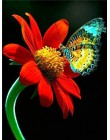 Huacan DIY diament malarstwo motyl i kwiat 5D pełne kwadratowe kryształki diament haft mozaika ściegu Home Decor