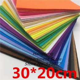 40 sztuk 30*20 mieszane kolory włóknina 1MM grubość czuł tkaniny poliestrowe filce dla Diy lalki zabawki dekoracja rzemieślnicza