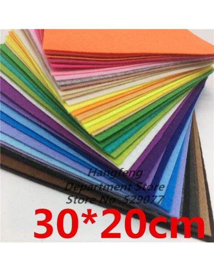 40 sztuk 30*20 mieszane kolory włóknina 1MM grubość czuł tkaniny poliestrowe filce dla Diy lalki zabawki dekoracja rzemieślnicza