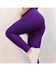 Wysokiej talii Fitness legginsy damskie trening push up legginsy moda Solid Color kulturystyka Jeggings damskie spodnie