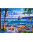 AZQSD 50x40cm malowanie według wzoru obrazy z krajobrazami olej rysunek numerami statek dekoracja wnętrz pełny zestaw kolorowani