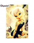 Dispaint pełna plac/okrągłe wiertło 5D DIY diament malarstwo "wróżka motyl" haft Cross Stitch 3D Home Decor A10726