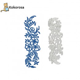 Kokorosa kwiat granicy metalu wykrojniki kwiatowy oddział rama DIY nowy 2019 Scrapbooking na tworzenie kartek szablon do wytłacz