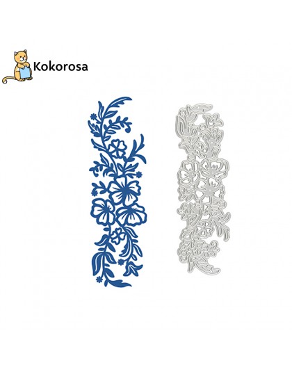 Kokorosa kwiat granicy metalu wykrojniki kwiatowy oddział rama DIY nowy 2019 Scrapbooking na tworzenie kartek szablon do wytłacz