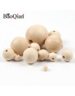 4-50mm naturalne drewniane koraliki bezołowiowe drewniane okrągłe kulki do tworzenia biżuterii Diy dzieci ząbkowanie Spacer drew