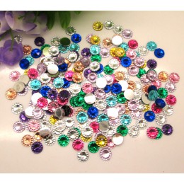 500 sztuk mieszane okrągłe Bling żywica rzemiosło dekoracyjne Flatback Cabochon ozdoby do scrapbookingu koraliki Diy akcesoria