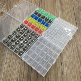 Mieści 25 pudełko do przechowywania szpulki Organizer Multicolor szpulka zamknięty uchwyt przeźroczyste tworzywo sztuczne uchwyt